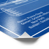 Clipper Ship 飛んでいる Cloud - Blueprint ABD フォトプリント (角)