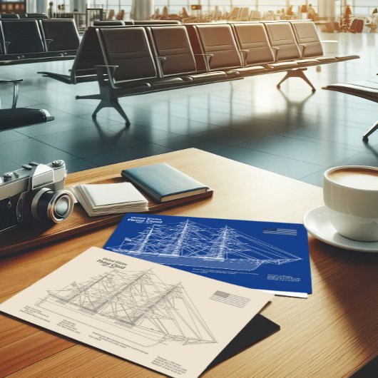 Clipper Ship 飛んでいる Cloud - Blueprint ABD ポストカード