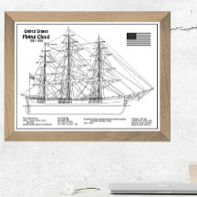 Clipper Ship 飛んでいる Cloud - Ship Blueprint BD