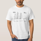 Clipper Ship 飛んでいる Cloud - Ship Blueprint SD Tシャツ (正面)