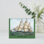 Clipper Ship Cardの追加文字 ポストカード (スタンド正面)