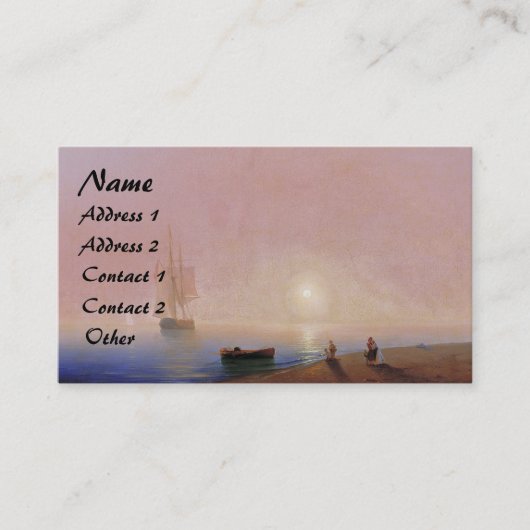 Clipper Ship Sunset海ビーチ名刺 名刺 (正面)