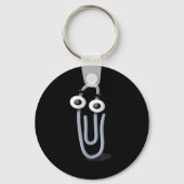 Clippy Paper Clip Funny Meme Page Note  キーホルダー (正面)