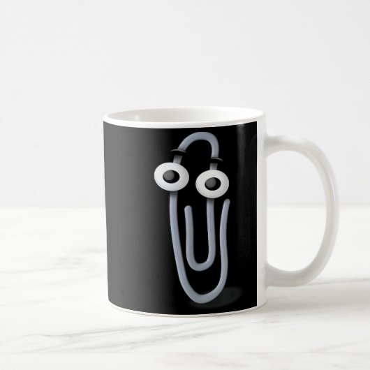 Clippy Paper Clip Funny Meme Page Note  コーヒーマグカップ (右)