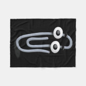 Clippy Paper Clip Funny Meme Page Note  フリースブランケット (正面(横))