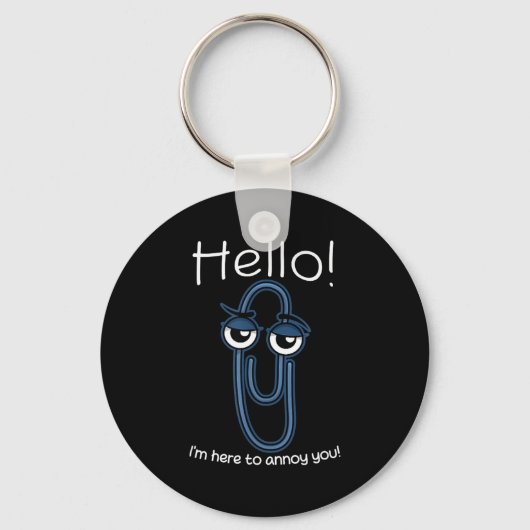 Clippy Paper Clip Funny Meme Page Note Sarcastic  キーホルダー (正面)