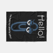 Clippy Paper Clip Funny Meme Page Note Sarcastic  フリースブランケット (正面(横))