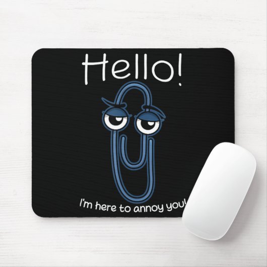 Clippy Paper Clip Funny Meme Page Note Sarcastic  マウスパッド (マウス)