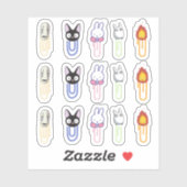 Clips anime and japanese cartoons シール (シート)