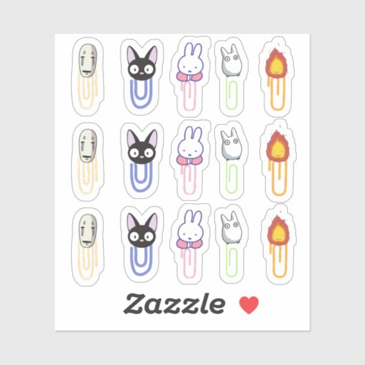 Clips anime and japanese cartoons シール (シート)