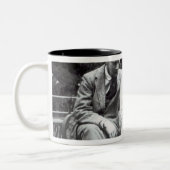 CliveおよびジュリアンのBell 1910年が付いているヴァージニアWoolf ツートーンマグカップ (左)