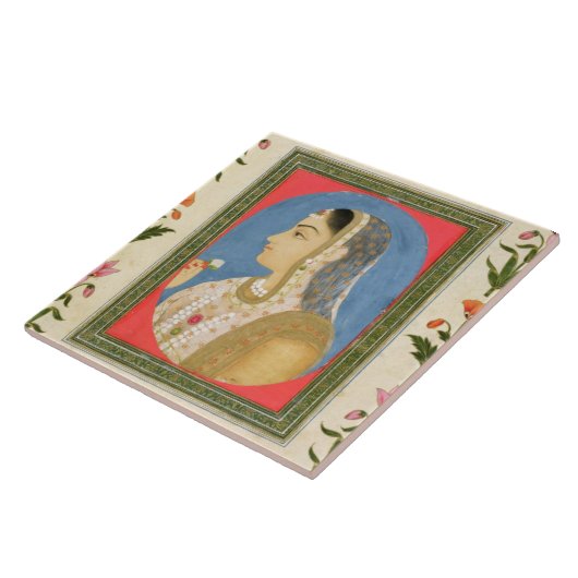 Cliveの小さいアルバからの気高い女性のポートレート、 タイル (側面)