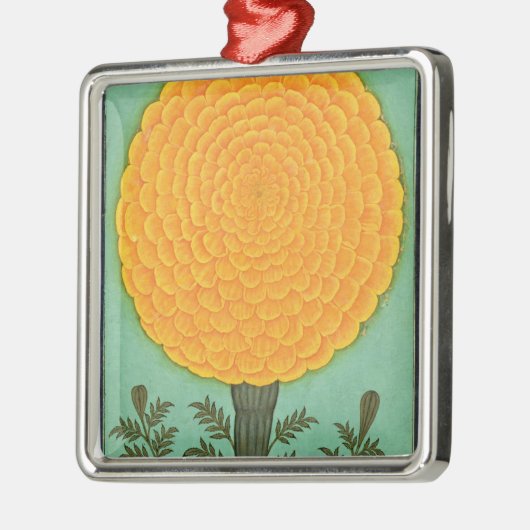 Cliveの小さいアルバムからのマリーゴールド、(w/c papで メタルオーナメント (左)