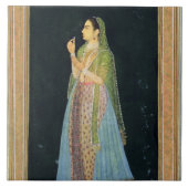 Cliveの小さいアルバムからの花を、握っている女性 タイル (正面)