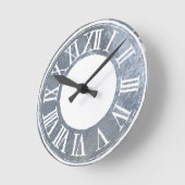 CLOCKヴィンテージルックローマ数字コンクリートテクスチャ ラウンド壁時計 (傾斜)