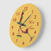 Clock~のワインの時間 ラージ壁時計 (傾斜)