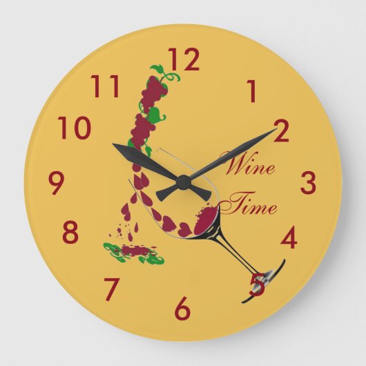 Clock~のワインの時間 ラージ壁時計 (正面)