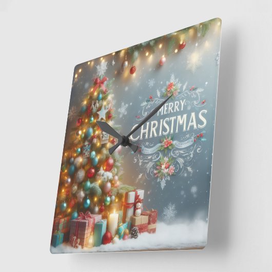 Clock スクエア壁時計 (傾斜)