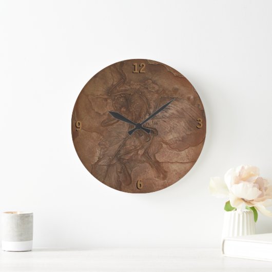 Clock - Archaeopteryx fossil ラージ壁時計 (ホーム)
