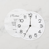 Clock Birthday Party On Whitewashed Wood (正面/裏面)