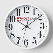Clock by Holt Law (Red) 壁時計 (正面)