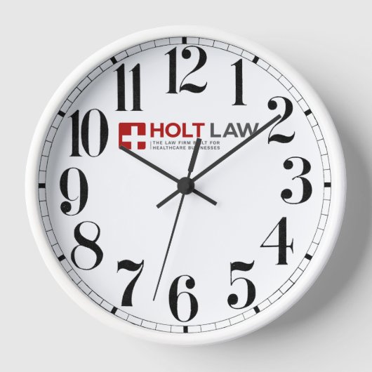 Clock by Holt Law (Red) 壁時計 (正面)