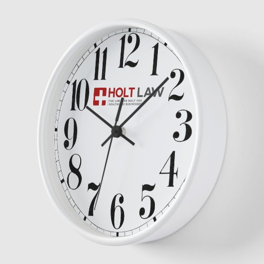 Clock by Holt Law (Red) 壁時計 (傾斜)