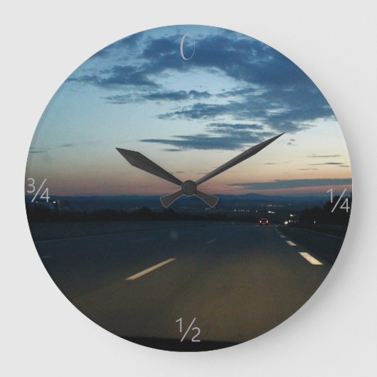 Clock Drive Sunset ラージ壁時計 (正面)