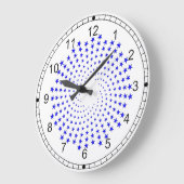 Clock - Galaxy of Blue Stars ラージ壁時計 (傾斜)