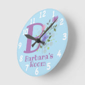 Clock in aフローラデザインName Barbara ラウンド壁時計 (傾斜)