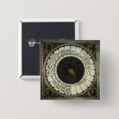 Clock in the Duomo by Paolo Uccello 缶バッジ (正面&裏面)