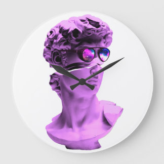 Clock Michelangelo's David - By RLE Art Solutions ラージ壁時計