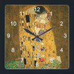 Clock of “The Kiss”,No.02 スクエア壁時計<br><div class="desc">私はKlimtが好きな人のためにこの壁掛け時計を作りました。 (Designed by KOBAYASHI, Michinobu)</div>