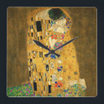 Clock of “The Kiss”,No.03 スクエア壁時計<br><div class="desc">私はKlimtが好きな人のためにこの壁掛け時計を作りました。 (Designed by KOBAYASHI, Michinobu)</div>