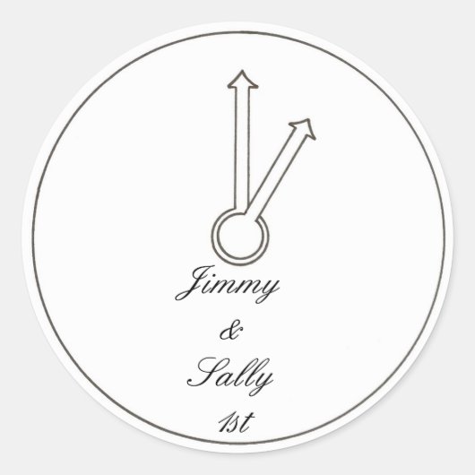 Clock One周年記念ステッカー ラウンドシール (正面)