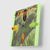 "Clock Roach" Roach enthusiasts will love this!! スクエア壁時計 (傾斜)