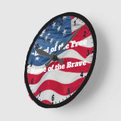 Clock RR - Land of the Free Home of the Brave ラウンド壁時計 (傾斜)