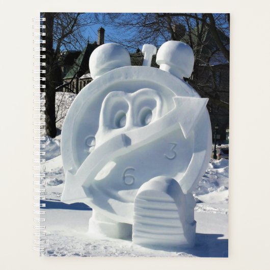 Clock Snow Sculpture (カナダ、ケベック州) プランナー手帳 (正面)
