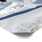 Clock Snow Sculpture （カナダ、ケベック州） ポスター (角)