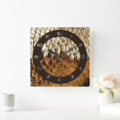 Clock - Sunflower Seeds with Circle スクエア壁時計 (ホーム)