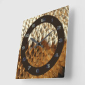 Clock - Sunflower Seeds with Circle スクエア壁時計 (傾斜)