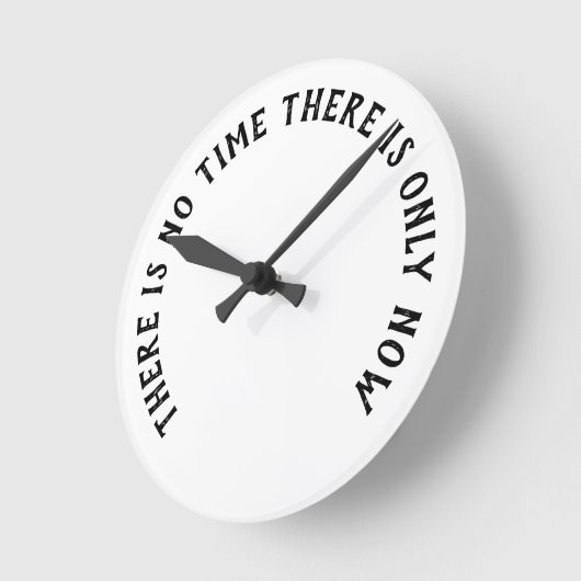 Clock - There is only NOW ラウンド壁時計 (傾斜)