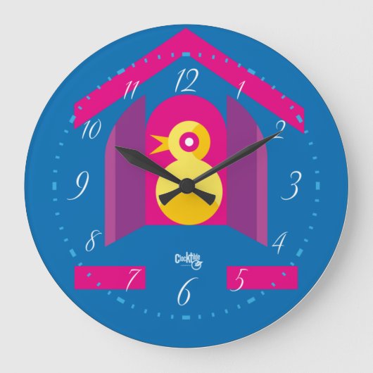 CLOCK TILDE変動数値112 ラージ壁時計 (正面)
