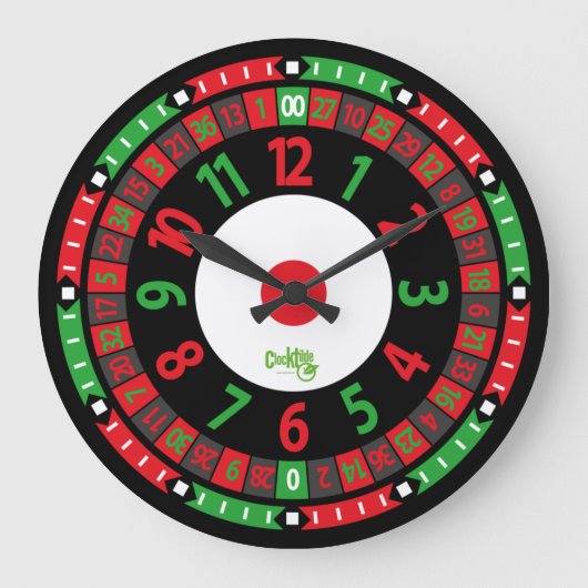 CLOCK TILDE Las Vegas RULETA RUSA ラージ壁時計 (正面)