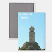 Clock Tower of Arachova Greece Magnet マグネット (正面/裏面)