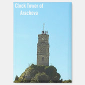 Clock Tower of Arachova Greece Magnet マグネット (正面)