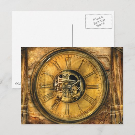 Clockmaker – 時計機能 ポストカード (正面/裏面)