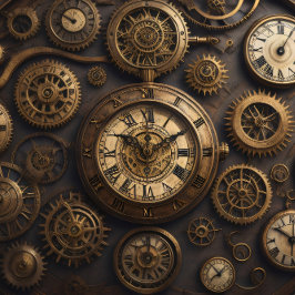 Clocks and pocket watches Steampunk Tissue paper 薄葉紙