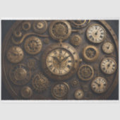 Clocks and pocket watches Steampunk Tissue paper 薄葉紙 (正面)