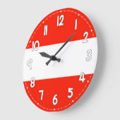 Clocks Austria Country Flag Wall Clock ラージ壁時計 (傾斜)